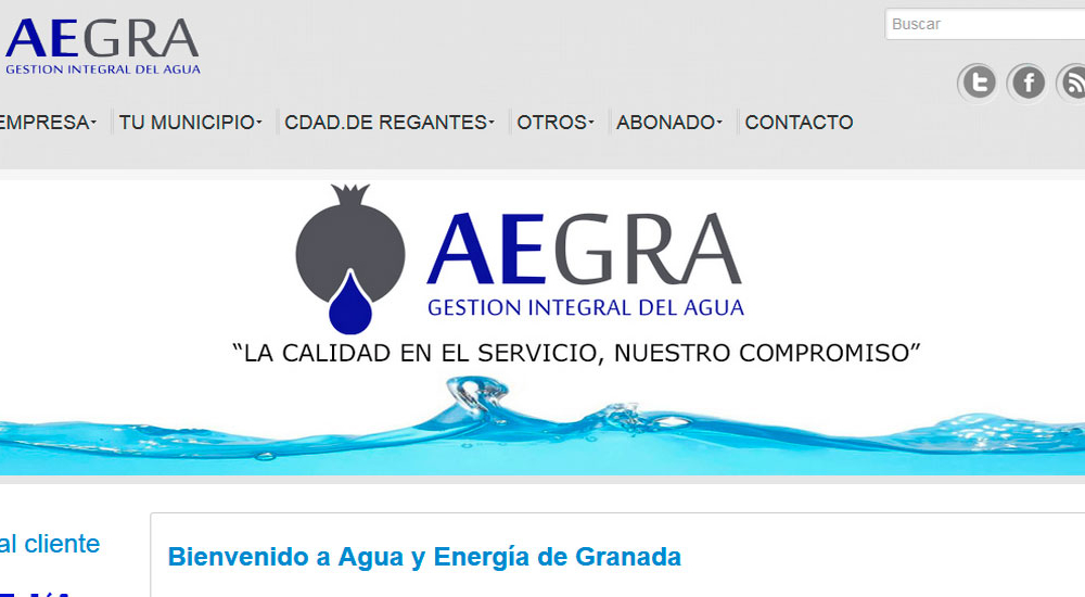 Página web de Aegra S.L